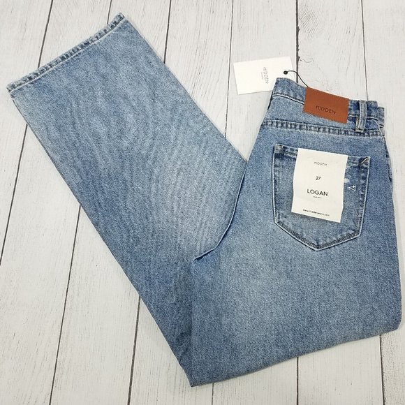 Hidden Denim - HIDDEN Los Angeles Distressed Logan Pleat Dad Jeans Womens Size 27